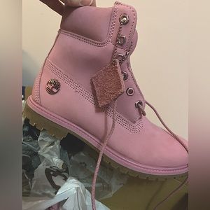 Pink Timberland Boots Ailawen size 9